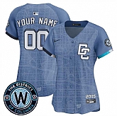 Women's Washington Nationals Active Player Custom Blue 2025 City Connect Limited Stitched Baseball Jersey(Run Small),baseball caps,new era cap wholesale,wholesale hats
